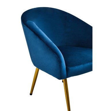 Yasmeen Midnight Blue Chair And Footstool - Bargainia.com - 5018705948300