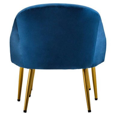 Yasmeen Midnight Blue Chair And Footstool - Bargainia.com - 5018705948300
