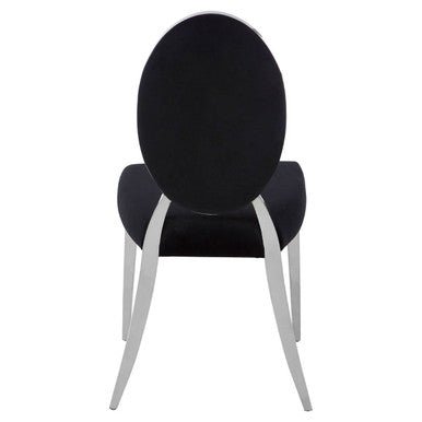 Yasmin Black Velvet And Silver Chair - Bargainia.com - 5018705434223