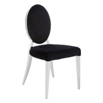 Yasmin Black Velvet And Silver Chair - Bargainia.com - 5018705434223
