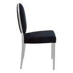 Yasmin Black Velvet And Silver Chair - Bargainia.com - 5018705434223