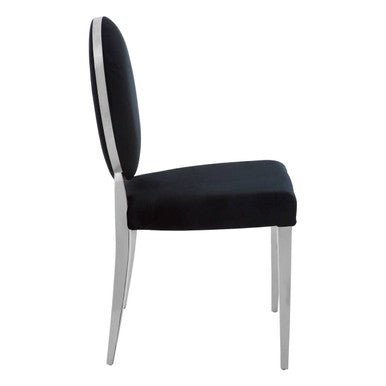 Yasmin Black Velvet And Silver Chair - Bargainia.com - 5018705434223