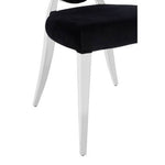 Yasmin Black Velvet And Silver Chair - Bargainia.com - 5018705434223