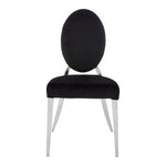 Yasmin Black Velvet And Silver Chair - Bargainia.com - 5018705434223