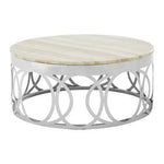 Yasmin White Marble Coffee Table - Bargainia.com - 5018705434209
