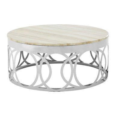 Yasmin White Marble Coffee Table - Bargainia.com - 5018705434209