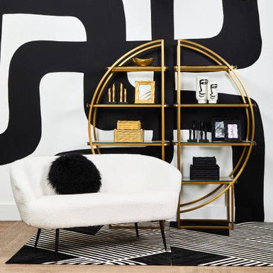 Yazmin Two Seat Sofa With Black Finish Legs - Bargainia.com - 