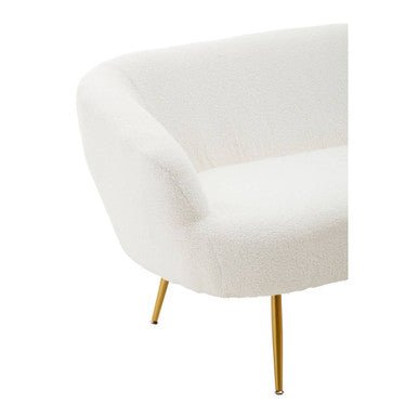 Yazmin Two Seat Sofa With Gold Finish Legs - Bargainia.com - 