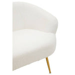 Yazmin Two Seat Sofa With Gold Finish Legs - Bargainia.com - 