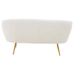 Yazmin Two Seat Sofa With Gold Finish Legs - Bargainia.com - 
