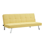 Yellow Click Clack 3 Seater Sofa Bed - Britney - Bargainia.com - 