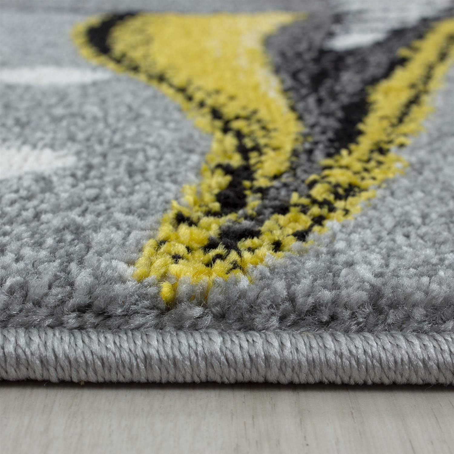 Yellow & Grey Unicorn Rug - Kids Rugs Rug Masters