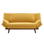 Yellow Velvet 3 Seater Sofa Bed - Mondaine - Bargainia.com - 