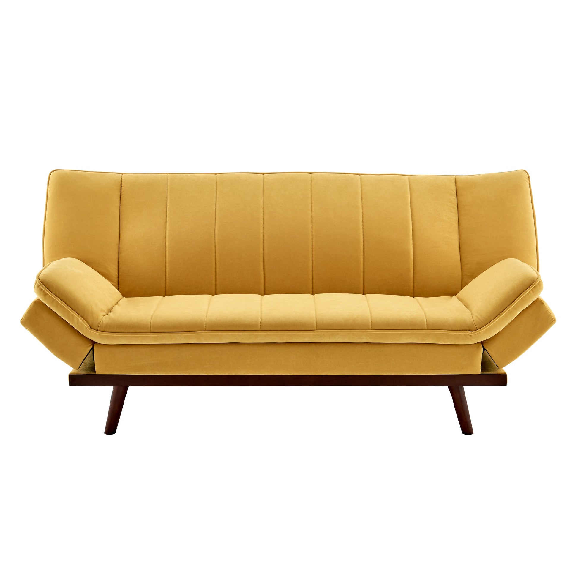 Yellow Velvet 3 Seater Sofa Bed - Mondaine Sofas Bargainia