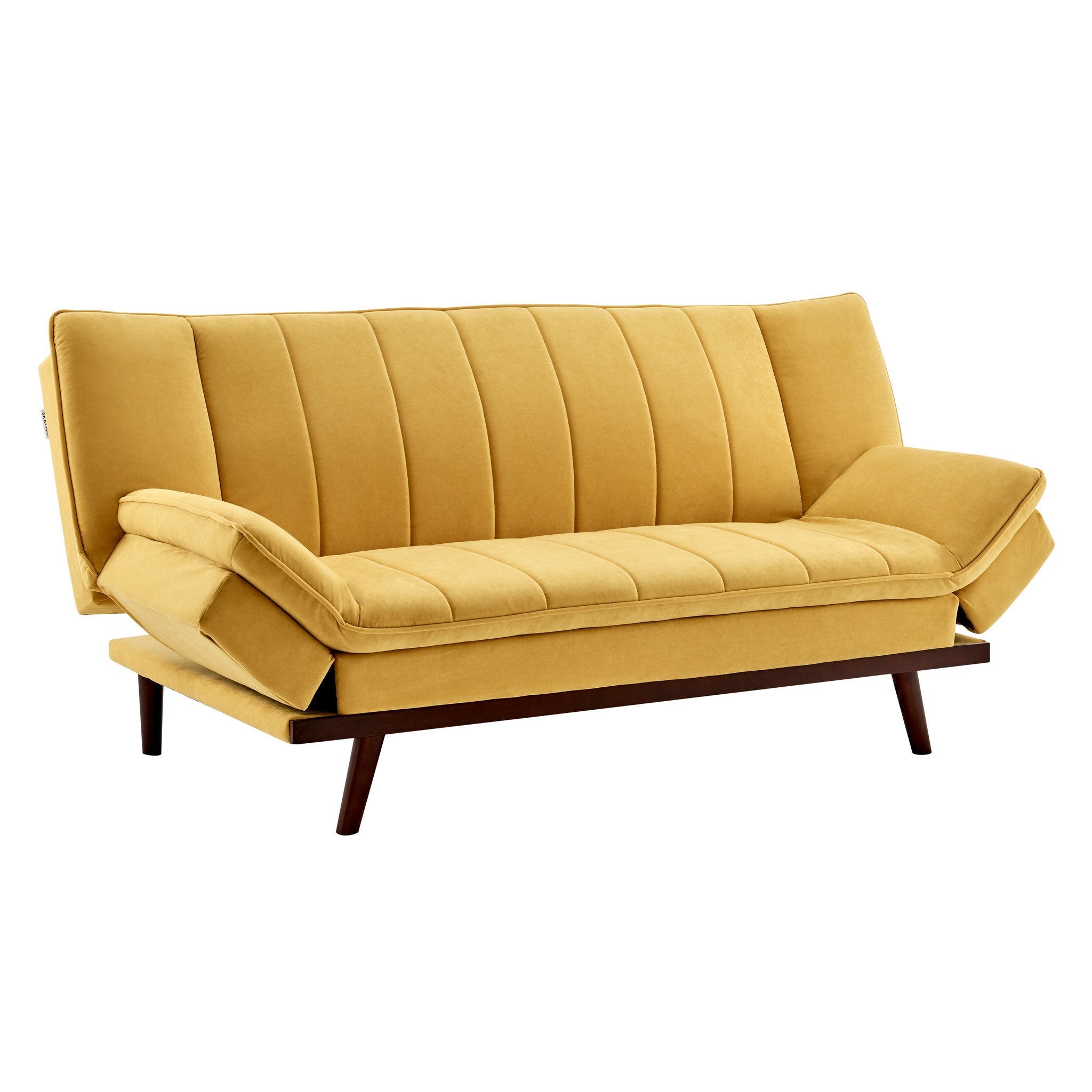 Yellow Velvet 3 Seater Sofa Bed - Mondaine Sofas Bargainia