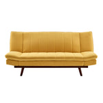 Yellow Velvet 3 Seater Sofa Bed - Mondaine - Bargainia.com - 