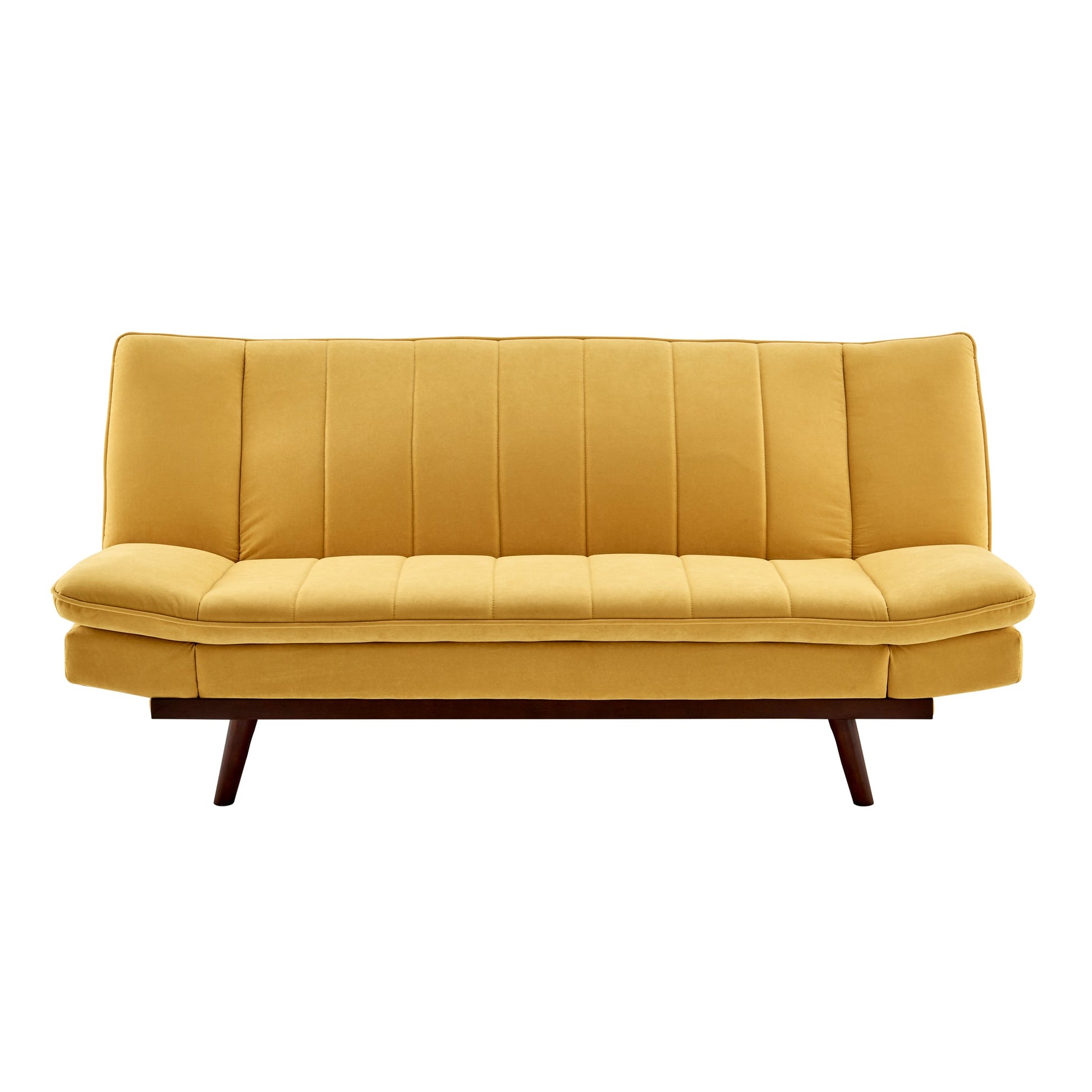 Yellow Velvet 3 Seater Sofa Bed - Mondaine Sofas Bargainia