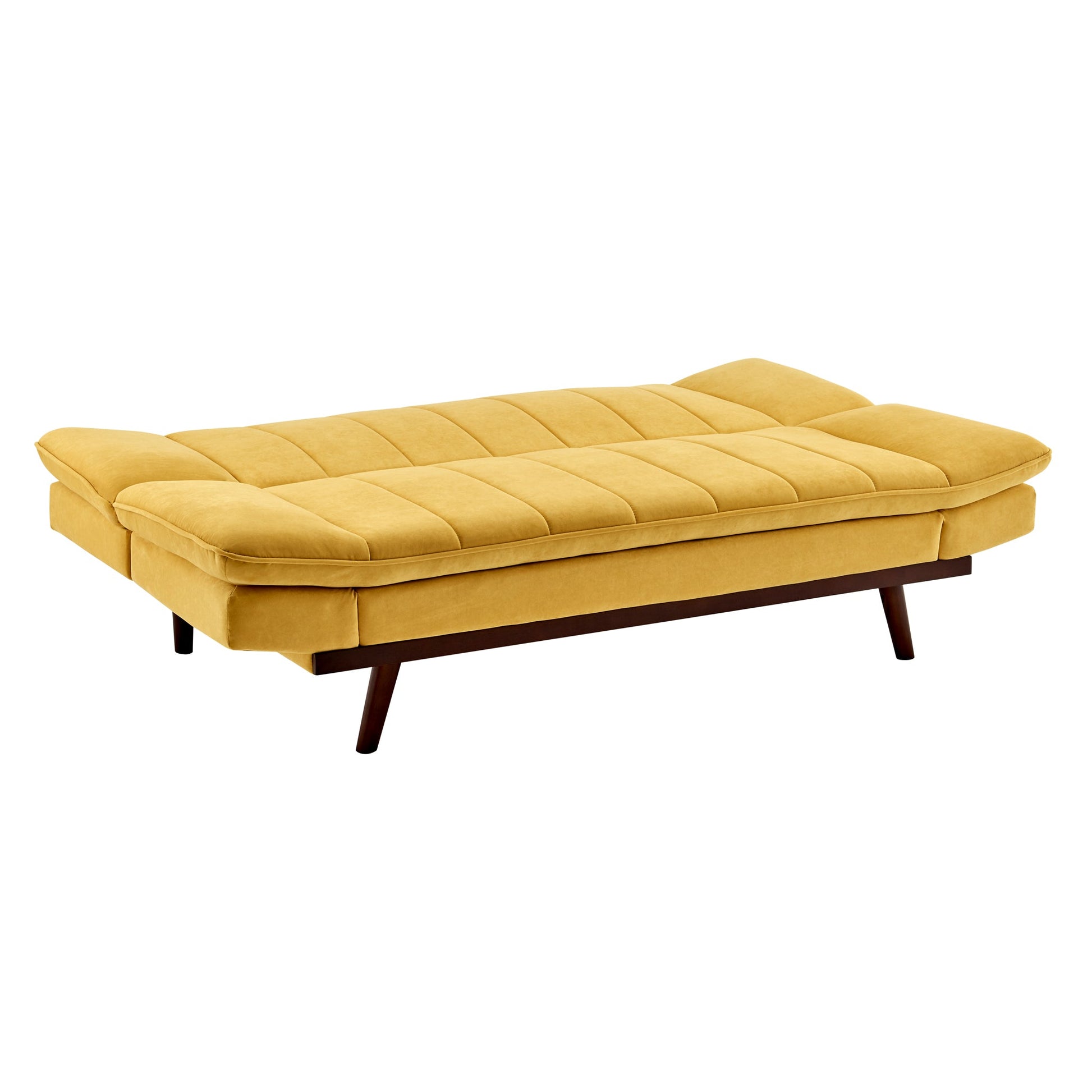 Yellow Velvet 3 Seater Sofa Bed - Mondaine Sofas Bargainia