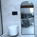 Yoko - Black Metal Gentle Arch Mirror - 150cm x 60cm - Bargainia.com - 