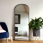 Yoko - Black Metal Gentle Arch Mirror - 150cm x 60cm - Bargainia.com - 