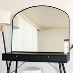 Yoko - Black Metal Gentle Arch Mirror - 95cm x 120cm - Bargainia.com - 