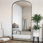 Yoko - Full Length Black Metal Gentle Arch Mirror - 180cm x 90cm - Bargainia.com - 