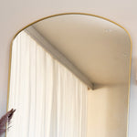 Yoko - Full Length Gold Metal Gentle Arch Mirror - 180cm x 90cm. - Bargainia.com - 