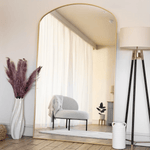 Yoko - Gold Metal Gentle Arch Mirror - 180cm x 105cm. - Bargainia.com - 