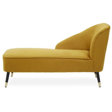 Yvette Mustard Velvet Right Hand Chaise Longue - Bargainia.com - 5018705952031