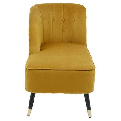 Yvette Mustard Velvet Right Hand Chaise Longue - Bargainia.com - 5018705952031