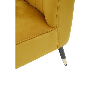 Yvette Mustard Velvet Right Hand Chaise Longue - Bargainia.com - 5018705952031