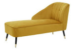 Yvette Mustard Velvet Right Hand Chaise Longue - Bargainia.com - 5018705952031