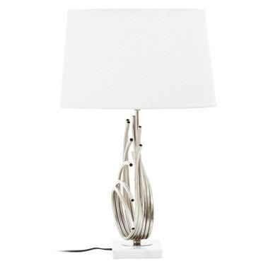 Zaha Brushed Chrome Spoke Table Lamp - Bargainia.com - 5018705993713