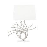 Zaha Brushed Chrome Spoke Table Lamp - Bargainia.com - 5018705993713
