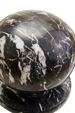 Zoro Black and White Veined Marble Ball Sculpture - Bargainia.com - 5063227016808