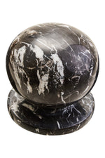 Zoro Black and White Veined Marble Ball Sculpture - Bargainia.com - 5063227016808