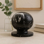 Zoro Black and White Veined Marble Ball Sculpture - Bargainia.com - 5063227016808