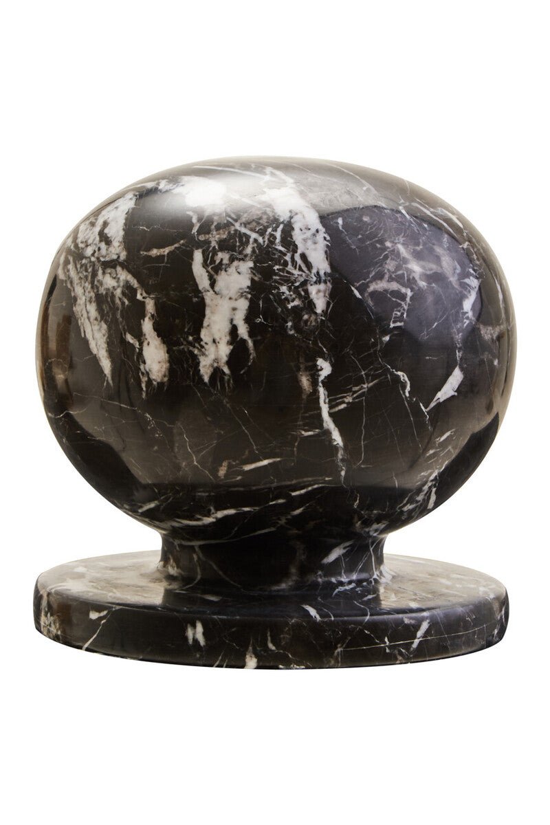 Zoro Black and White Veined Marble Ball Sculpture - Bargainia.com - 5063227016808