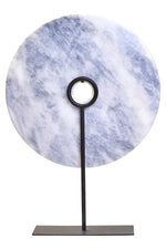 Zoro Extra Large Round Dia 35cm Grey Marble Disc Sculpture - Bargainia.com - 5063227015726
