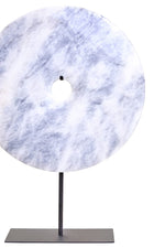 Zoro Extra Large Round Dia 35cm Grey Marble Disc Sculpture - Bargainia.com - 5063227015726
