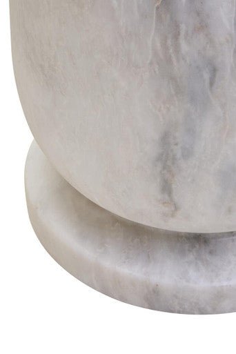 Zoro White Marble Stool And Side Table - Bargainia.com - 5063227016907