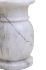 Zoro White Marble Stool And Side Table - Bargainia.com - 5063227016907