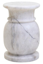Zoro White Marble Stool And Side Table - Bargainia.com - 5063227016907