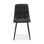 Zurich Dining Chair - Embossed Black Faux Leather - Bargainia.com - 5056536130181