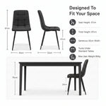 Zurich Dining Chair - Embossed Black Faux Leather - Bargainia.com - 5056536130273