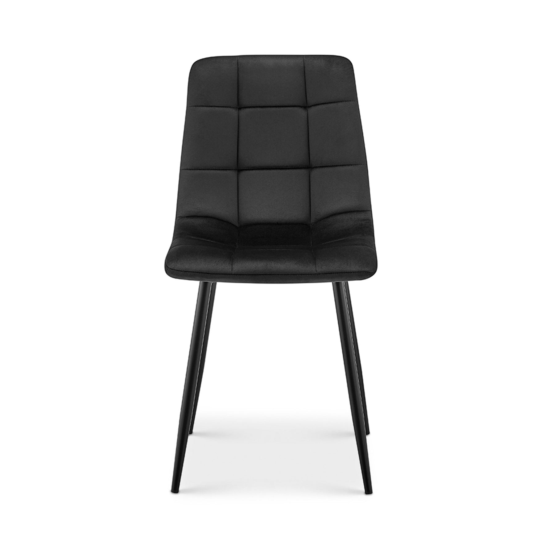 Zurich Dining Chair - Embossed Black Velvet - Bargainia.com - 5056536130211