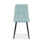 Zurich Dining Chair - Embossed Blue Velvet - Bargainia.com - 