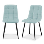 Zurich Dining Chair - Embossed Blue Velvet - Bargainia.com - 