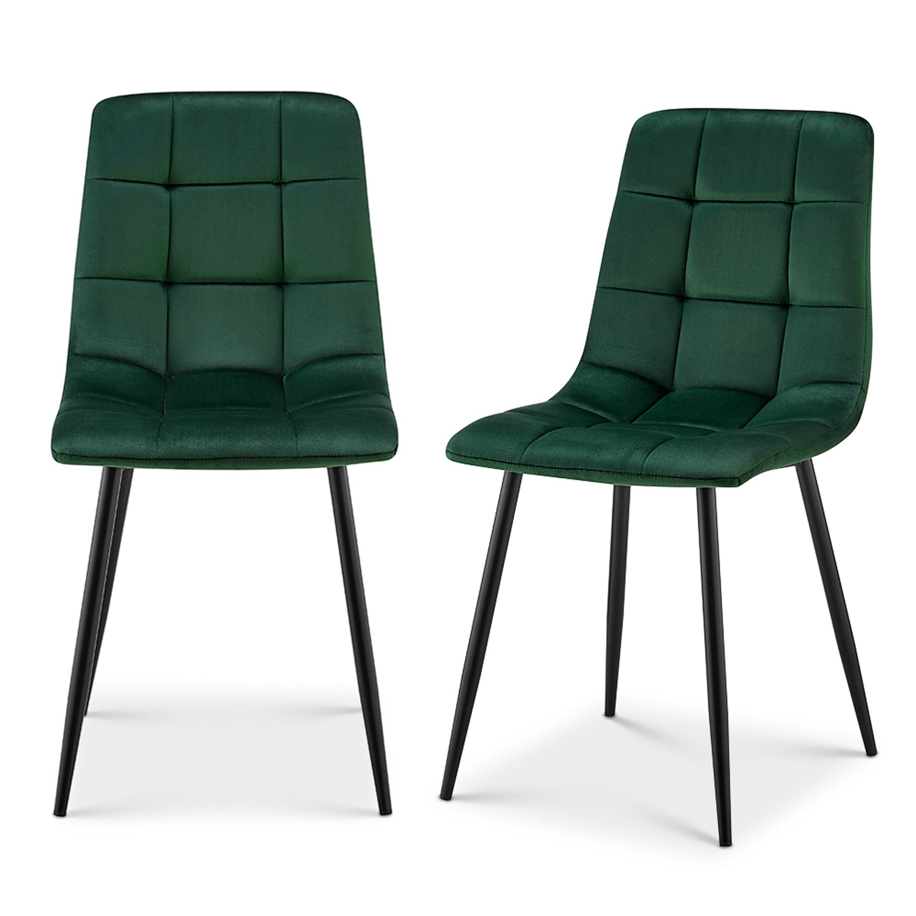 Zurich Dining Chair - Embossed Emerald Green Velvet - Bargainia.com - 5056536130228