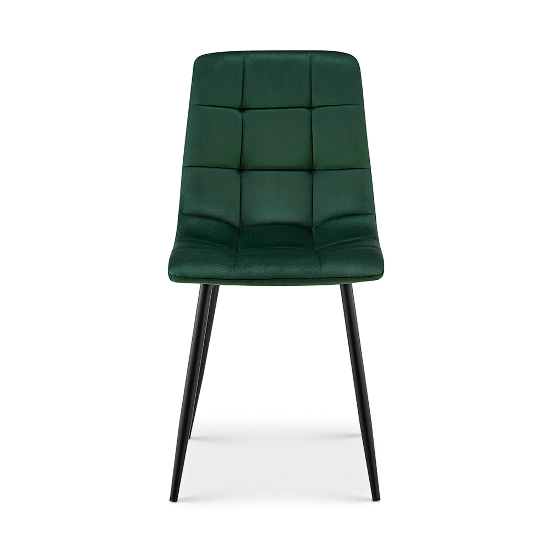 Zurich Dining Chair - Embossed Emerald Green Velvet - Bargainia.com - 5056536130228